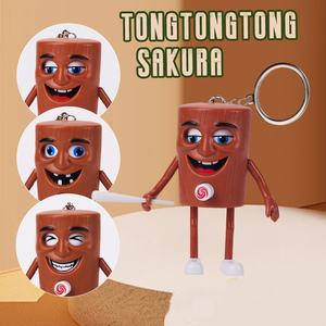 Llaveros colgantes al por mayor con diseños de montaña y mar, figuras de palitos que cambian de cara al presionar, juguetes que liberan figuras. - Product Image 4