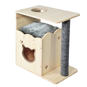 GMTPET Hewan Peliharaan Furniture Rumah Mainan Pabrik Grosir Ebay <span class=keywords><strong>Alibaba</strong></span> Kayu Pohon Kucing Sampah Kucing Bermain House Furniture