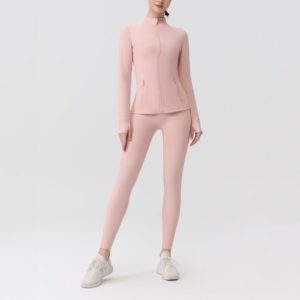 USA Oversea Warehouse Slimming Yoga Coat Yoga <b>Set</b> Outdoor Sports <b>Set</b> Fitness Jacket Yoga Pants Running Sports <b>Set</b> <b>2</b>-<b>pieces</b> <b>Set</b> - Product Image 5