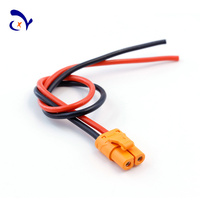 Adaptador de extensión de conector de 2 pines macho hembra de alta corriente con cable de PVC de 12AWG para aplicaciones de automóviles