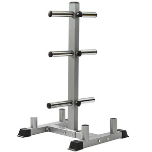 Porta Piastre Pesi Verticale Multifunzione per Fitness con Supporto per Bilanciere e Piastre Bumper - Product Image 1