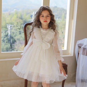 Ropa de Primavera para Niños al por Mayor, Vestidos de Tul para Niñas, Vestido de Fiesta de Princesa con Lazo Rosa y Encaje 0421A22118-1 - Product Image 4