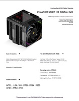 Phantom Spirit 120 VISION EVO ARGB LED, dissipateur thermique à air avec roulement fluide en cuivre et grand écran pour boîtier d'ordinateur