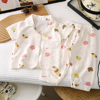 New Summer Kinder pyjamas Set Jungen Mädchen Kleidung Dünne Kurzarmhose Jersey Klimatisierte Baby kleidung
