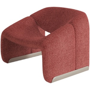 Nordic Style Single <b>Sofa</b> Chair Soft Upholstered M Shape Crab Chair Living Room Minimalist Design - Product Image 5