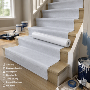 Self-Adhesive Waterproof Polyethylene Laminated Non-Woven Fabric Roll Floor and Upstair Protection <strong>Felt</strong> With High <strong>Tack</strong> - Product Image 6