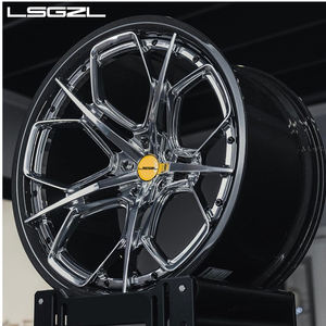 Rueda de fibra de carbono de 2 piezas personalizada, llanta forjada de 20 22 24 pulgadas, 5x130, 5x114,3, 5x120, rueda de coche de pasajeros para BMW Benz Porsche Ferrari - Product Image 5