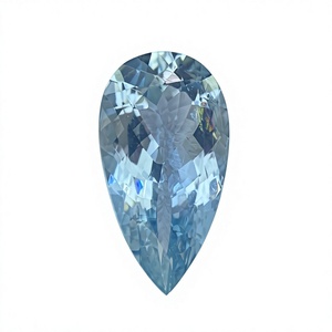 Certified Very Rare Natural Top Color Aquamarine Pear Shape <b>Cut</b> <b>Stone</b> With Good Luster Quality Loose Gemstone 4.18 Carat - Product Image 1
