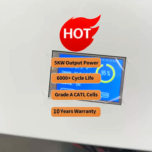 10 años de garantía 5kw 10kw HD Pantalla táctil Batería de litio montada en la pared 48V Energía solar 200Ah Power Wall Lifepo4 Pack - Product Image 2