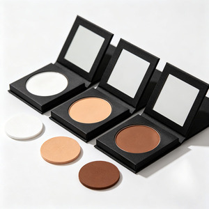 Base de Maquillaje en Polvo Compacto de Marca Privada, Iluminador, Contorno, Bronceador con Espejo, Logotipo Personalizado OEM - Product Image 2
