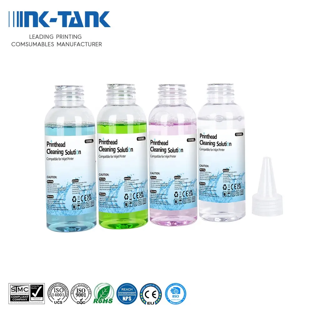 INK-TANK Premium Solución de limpieza de cabezales de impresión Sublimación Cabezal de impresora Líquido de limpieza para impresora de tinta Cabezal de impresora