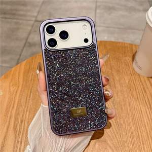 Coque de protection antichoc électroplaquée en cristal de diamant de qualité supérieure pour <span class=keywords><strong>iPhone</strong></span> 17 Pro Max 16 15 14 13 - Product Image 5