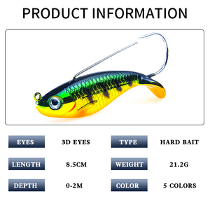 Señuelo Duro de Lanzamiento de Hundimiento Rápido 8.5cm/21g con Lentejuelas, Simulación de Pez Sumergido, Anzuelo Jig - Product Image 5