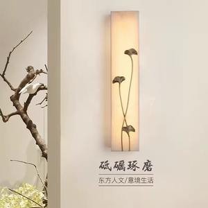 โคมไฟติดผนังสไตล์เซนทำจากทองแดงทั้งหมด ดีไซน์แบบจีนใหม่ สำหรับห้องนั่งเล่น ฉากหลังทีวี ห้องนอน ทางเดิน โคมไฟติดผนัง - Product Image 3