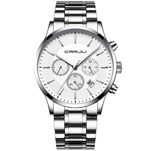 Reloj Cronógrafo Clásico para Hombre de Negocios, 3 Subesferas, 6 Agujas, Visualización de 24 Horas, Luminoso, Resistente al Agua, Correa de Acero, Reloj de Cuarzo - Product Image 4