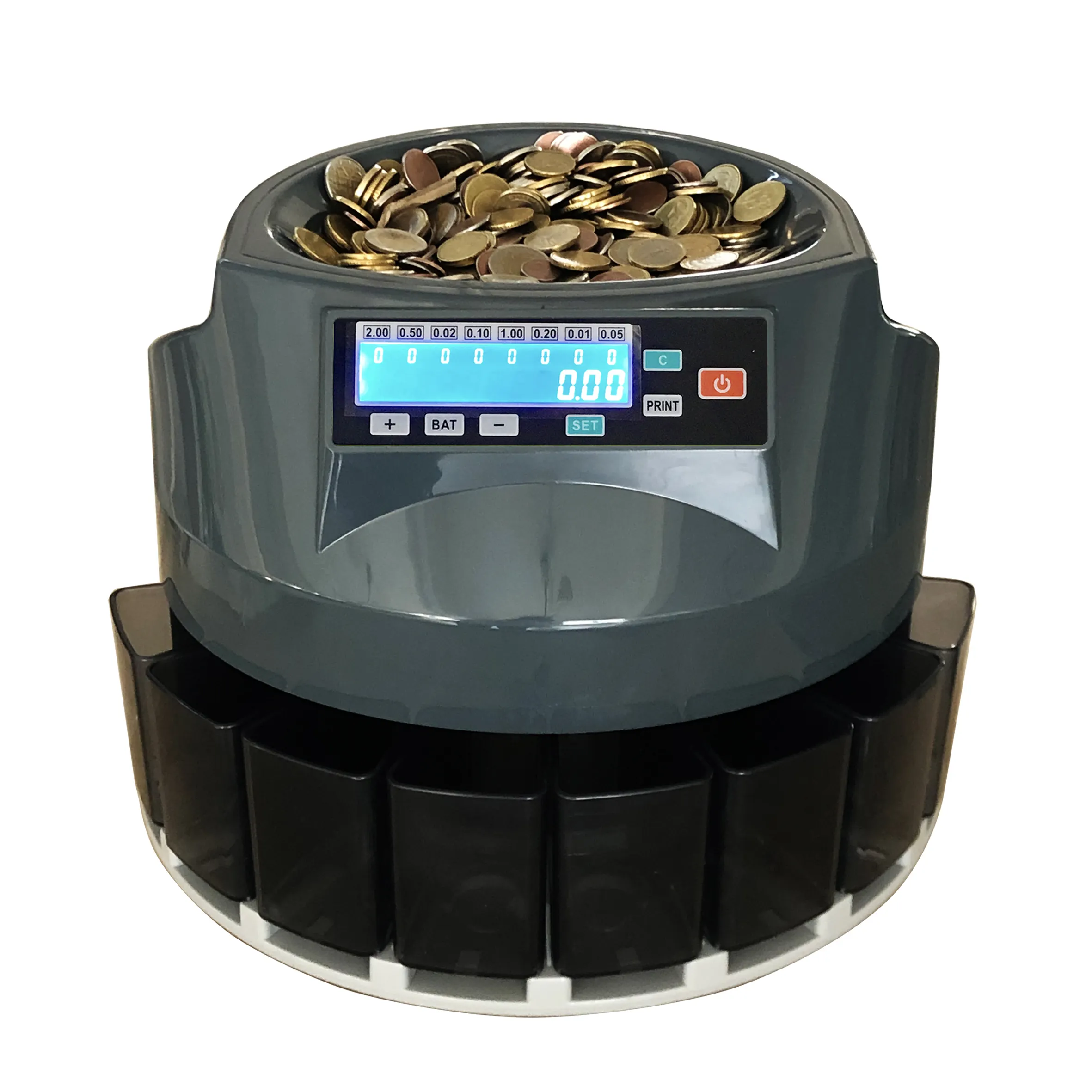 Automatic Coin Sorter and Counter Machine Large LCD coin counter industrial Supports All Denomination of US Coins