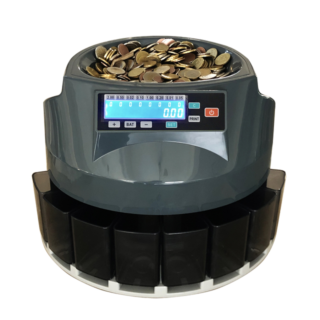 Automatic Coin Sorter and Counter Machine Large LCD Coin Counter Industrial Supports All Denomination of US Coins