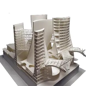 Fábrica de Alta Qualidade Fornecedor Moderno Apartamento de Cofragem de Construção de Plástico de Corte A Laser Modelo De Construção Arquitetônica para Comercial