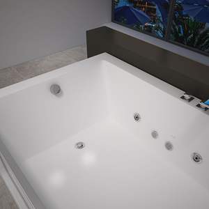 Confortable Baignoire Double Appui-Tête 2 Personnes Baignoire Adulte Rectangulaire Intelligente Led <span class=keywords><strong>Spa</strong></span> Baignoire - Product Image 5