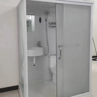 Kit d'unités de salle de bain portables tout-en-un pour l'intérieur et l'extérieur Salle de bain douche et toilette combinées