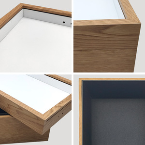 Caja de almacenamiento de madera maciza, caja rectangular hecha a mano de 31,8x23x14,5 cm para embalaje de regalo, para té y pastel de luna - Product Image 4