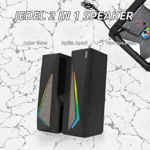 <span class=keywords><strong>Jedel</strong></span> 2 1 có thể tháo rời âm thanh có dây loa siêu trầm Loa máy tính có tính năng RGB chiếu sáng 3Wx2 đầu ra cho Windows PC Máy tính để bàn di động - Product Image 2