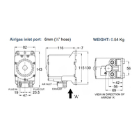 Pompe Flojet Santoprene pour système de sirop BIB G575215A, pompe à diaphragme pneumatique