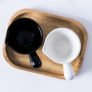 Mini-carafe à lait en céramique / tasse à lait / tasse à sauce / soucoupe à steak / cuillère à jus / mini-tasse à lait pour latte art avec poignée - Product Image 3