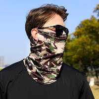 Masque de cyclisme en nylon d'extérieur pour hommes, camouflage, pour le sport, protection solaire, cache-cou, voile de pêche