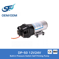 Pompa Air Self Priming 24V 12V untuk Pompa Air 12V Pompa Diafragma DC Kecil 12V Pemurnian Pertanian