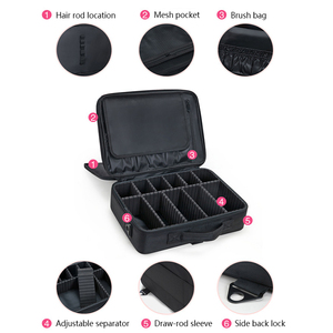 Kit de maquillaje profesional para mujer, Kit de cepillo cosmético portátil, caja de maquillaje multicapa para Artista de maquillaje, bolsa de almacenamiento de cosméticos - Product Image 5