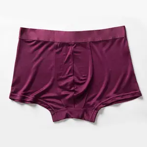 Preço por atacado Meninos Roupa De Seda Mens Sexy Silk Brief Underwear Personalizado Luxo Natural Ice Silk Underwear Homens