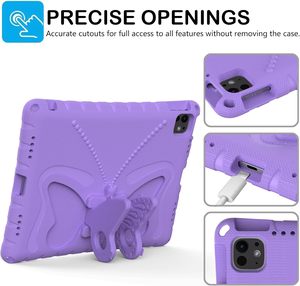 Kids <span class=keywords><strong>iPad</strong></span> <span class=keywords><strong>Air</strong></span> 13 pouces étui M3/M2 Pro 12.9 pouces 6e/5e/4e/3e génération couverture papillon support antichoc - Product Image 3