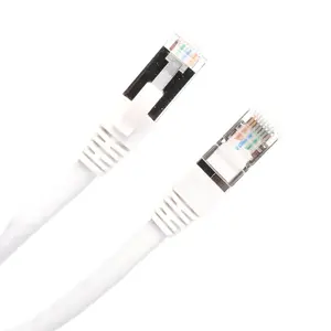 Câble de connexion Cat7, 1,5 m, blanc, vitesse, prise en charge de la réseau jusqu'à 10 Gbps, idéal pour les connexions Internet et multimédia. - Product Image 2