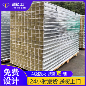 Rock Wool Sandwich Panel 2000mm Fire Resistant Exterior Wall Industrial Metal Composite Insulation Board - Product Image 2