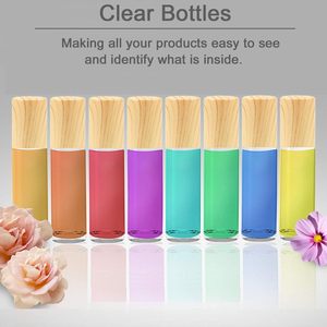 Custom Logo <b>5ml</b> 10ml 15ml Glass Roller for Deodorant <b>Bottle</b> Essential Oil Roll on <b>Perfume</b> Oil Silk Screen Printing Round Shape - Product Image 2