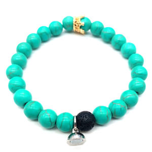 Pulseras con cuentas directas de fábrica, diseño de corona a juego magnético para él y ella para parejas, amistad y regalo de boda - Product Image 6