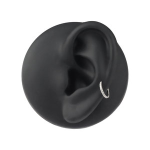 Set personalizzato 14K oro bianco pavé zircone segmento anelli a cerchio a forma di naso <span class=keywords><strong>Septem</strong></span> anelli Clicker orecchini per regali - Product Image 5