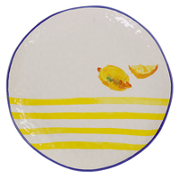 Service de table en céramique au design citron jaune, porcelaine durable, ensemble de 16 pièces, adapté au petit-déjeuner, au brunch, élégant pour les salles à manger à domicile