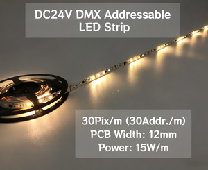 Bande LED Pixel DMX DC24V Mono Blanc IP20 pour Façade de Bâtiment, Mur Encastré, KTV, Bar, Studio Extérieur et Intérieur, Bande Adressable - Product Image 1