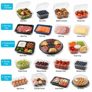 Barquette thermoformée personnalisée en PP/PET pour fruits <span class=keywords><strong>de</strong></span> <span class=keywords><strong>mer</strong></span>, qualité alimentaire, jetable, recyclable, pour crevettes fraîches en supermarché - Product Image 4