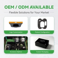 E1 Galileo RTK Base dan Rover Set Akurasi Sentimeter GPS Frekuensi Ganda IP68 Tahan Air Suhu Operasi -45~75°C 15KM UHF