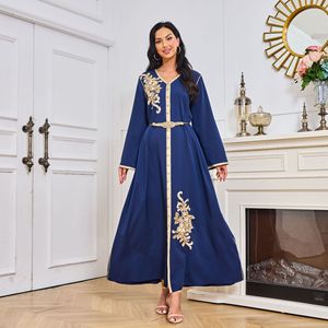 navy dress with gold belt Navy Short Dress with Belt
