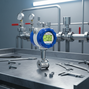 4-20mA Ausgang Durchflussmesser für Wasser, Diesel, Benzin, Milch, Alkohol, Methanol, Kraftstoff-Sensor, Turbinen-Durchflussmesser - Product Image 1