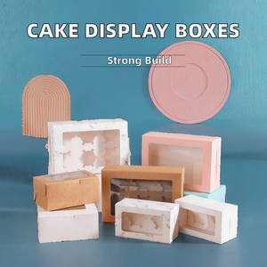 กล่องกระดาษคราฟท์คุณภาพสูงสำหรับบรรจุเค้กทรงสี่เหลี่ยม ทนทาน พร้อมพิมพ์ออฟเซ็ตสำหรับจัดแสดงอาหาร - Product Image 2