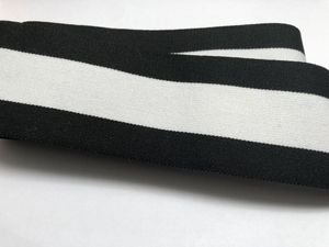 Vente en gros Portable Polyester Nylon Durable 5CM Jacquard Tissé Élastique avec Bicolore Rayé Sangle pour Vêtement - Product Image 2