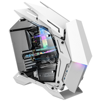 Qiaosibo MOD53 Split Refroidissement par eau EATX Mecha Warrior Alien Case Gaming DIY Acrylique PC de bureau avec ventilateur Stock