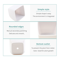 Yicai Décoration minimaliste moderne Petits pots et jardinières carrés Pot de fleurs d'extérieur