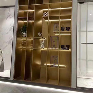 Mobilya oturma odası paslanmaz çelik vitrin kabinleri mağaza rafları ve vitrin kabinleri - Product Image 2