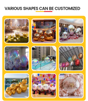 Boules miroir gonflables rouges de qualité commerciale, idéales pour les événements d'entreprise et les activités promotionnelles